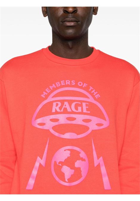 Orange oversized logo long-sleeved T-shirt - men MEMBERS OF THE RAGE | MTFW23TT073603721801